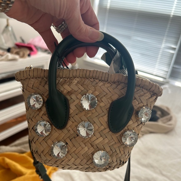 🔥🔥ZARA EMBELLISHED MINI BASKET BAG – Bloggers Favorite 🔥🔥 - Picture 6 of 14